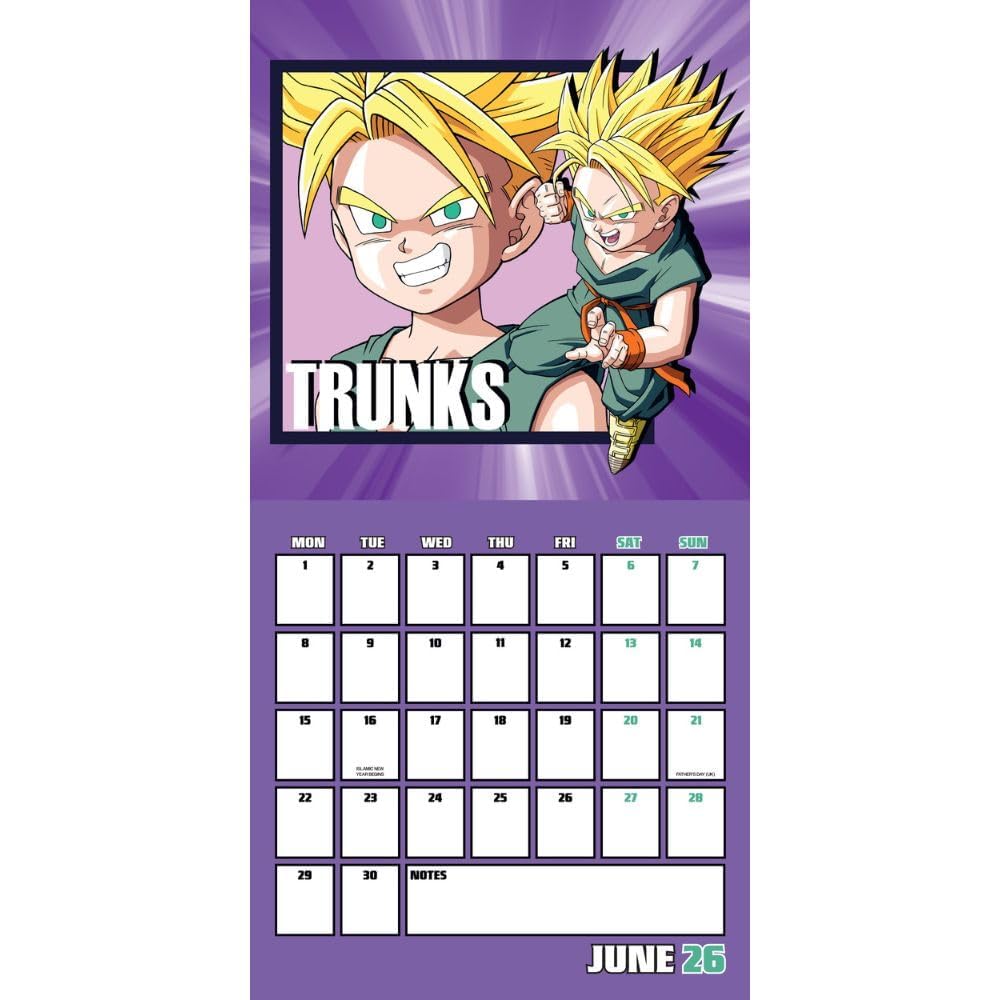 Dragon Ball Z Calendar 2026 Square Wall Calendar Gift Present with